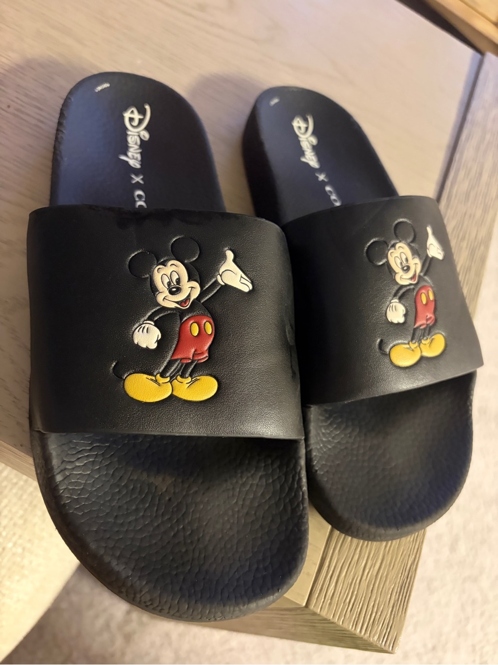 Coach x Disney Mickey Mouse Slide Sandals – Black